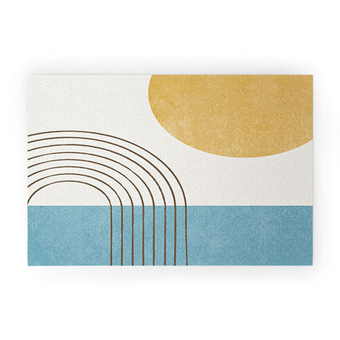 MoonlightPrint Sunny ocean Welcome Mat
