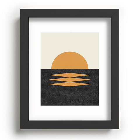 MoonlightPrint Sunset Geometric Midcentury style Recessed Framing Rectangle