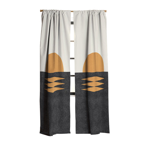 MoonlightPrint Sunset Geometric Midcentury style Blackout Non Repeat