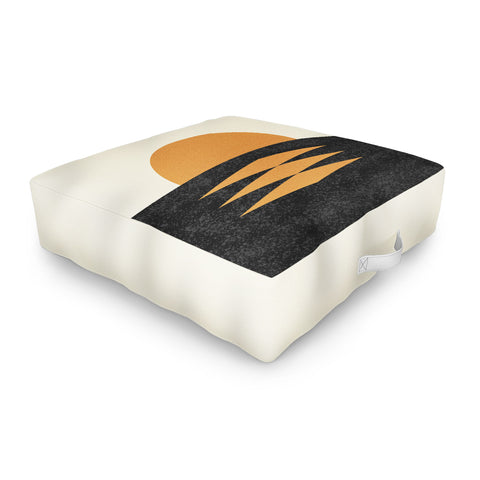 MoonlightPrint Sunset Geometric Midcentury style Outdoor Floor Cushion