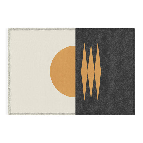 MoonlightPrint Sunset Geometric Midcentury style Outdoor Rug