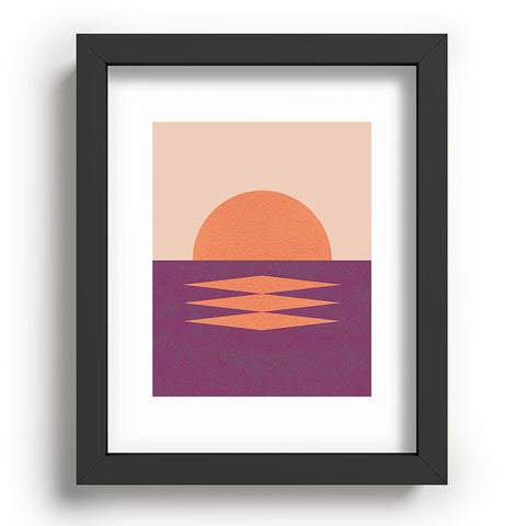 MoonlightPrint Sunset Graphic Pink Recessed Framing Rectangle
