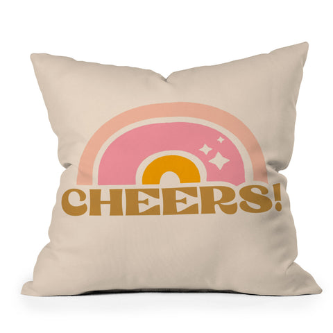 Morgan Elise Sevart cheery cheers Outdoor Throw Pillow