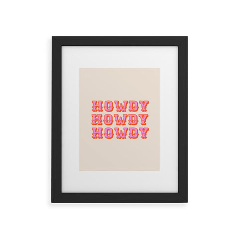 Morgan Elise Sevart howdy howdy Framed Art Print