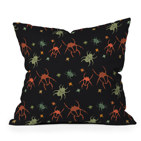 Morgan Kendall beetlejuice Outdoor Throw Pillow
