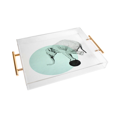 Morgan Kendall blue elephant Acrylic Tray