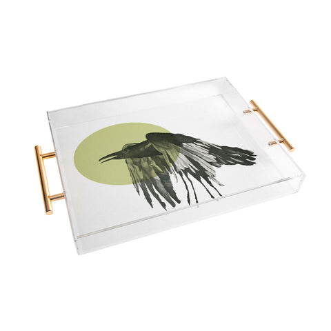 Morgan Kendall gold raven Acrylic Tray