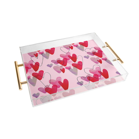 Morgan Kendall listen to my heartbeat Acrylic Tray