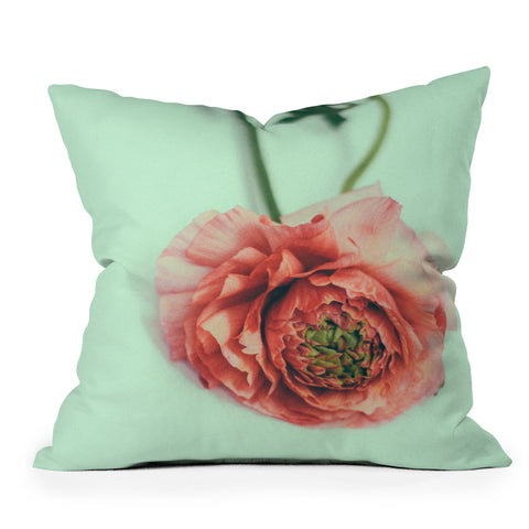 Morgan Kendall melon Outdoor Throw Pillow