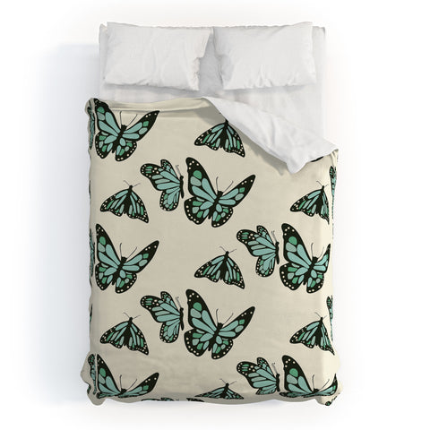 Morgan Kendall monarch butterflies Duvet Cover