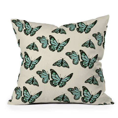 Morgan Kendall monarch butterflies Outdoor Throw Pillow