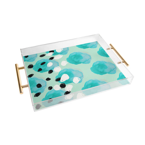 Morgan Kendall ocean scribbles Acrylic Tray