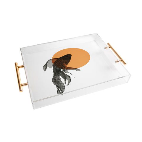 Morgan Kendall orange goldfish Acrylic Tray