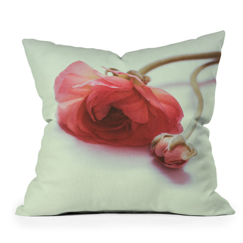 Morgan Kendall pink blush Outdoor Throw Pillow