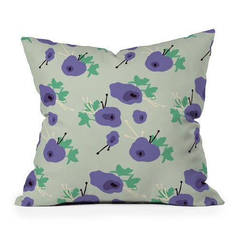 Morgan Kendall very violet Outdoor Throw Pillow