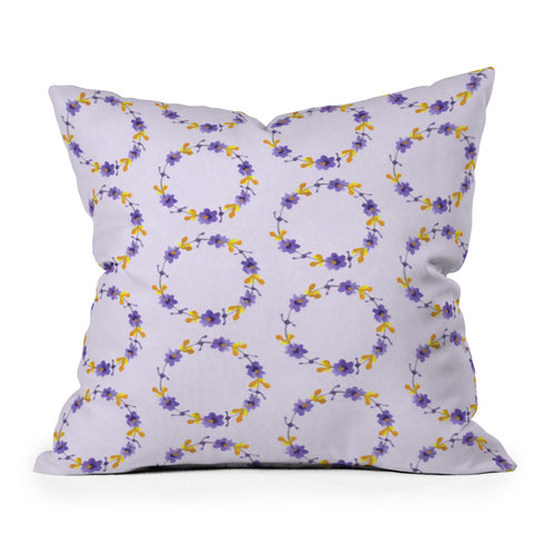 Morgan Kendall violets Outdoor Throw Pillow