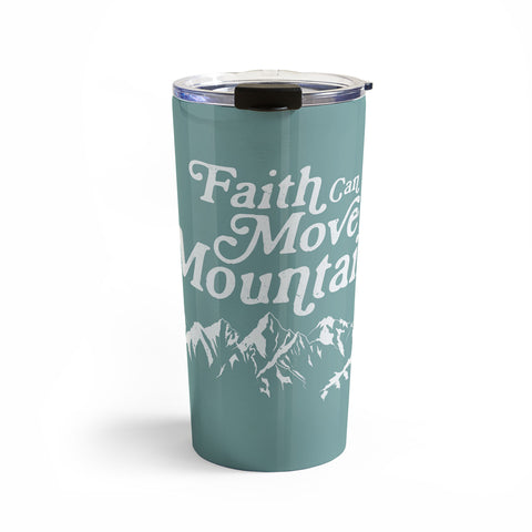 move-mtns Retro Faith can Move Mountains Travel Mug