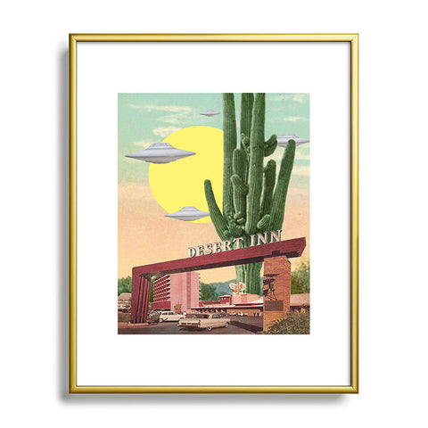 MsGonzalez Desert Inn UFO Metal Framed Art Print