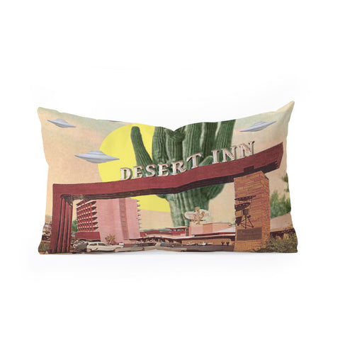 MsGonzalez Desert Inn UFO Oblong Throw Pillow