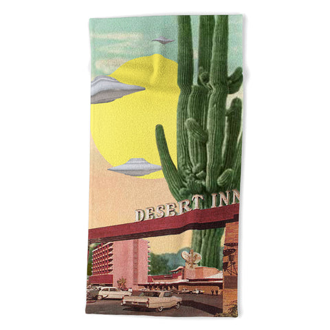 MsGonzalez Desert Inn UFO Beach Towel