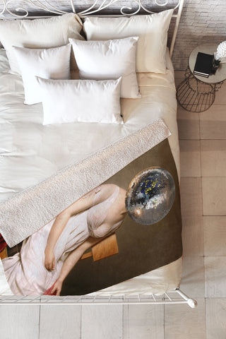 MsGonzalez Discohead Fleece Throw Blanket