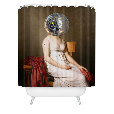 MsGonzalez Discohead Shower Curtain