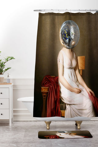 MsGonzalez Discohead Shower Curtain And Mat