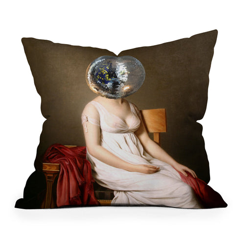MsGonzalez Discohead Outdoor Throw Pillow