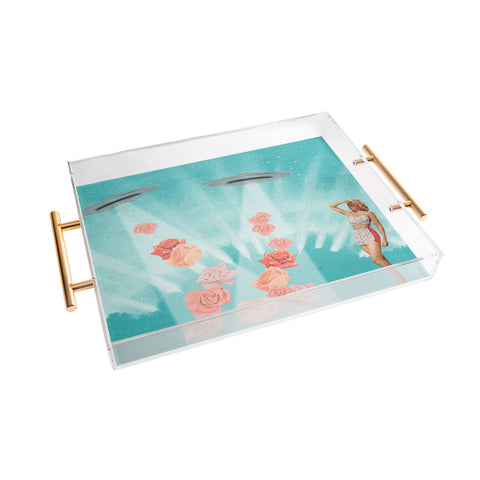 MsGonzalez Flower Power Spring is coming Acrylic Tray