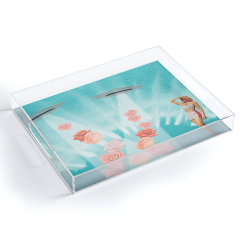MsGonzalez Flower Power Spring is coming Acrylic Tray