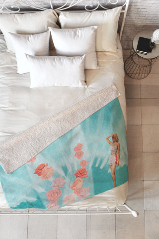 MsGonzalez Flower Power Spring is coming Fleece Throw Blanket