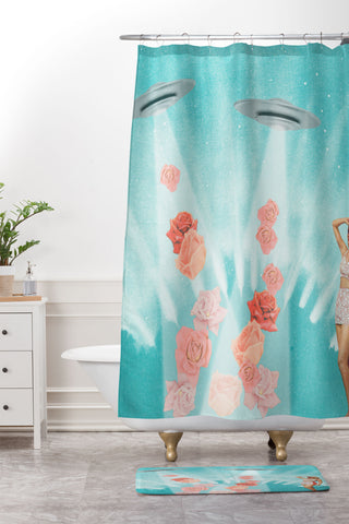 MsGonzalez Flower Power Spring is coming Shower Curtain And Mat