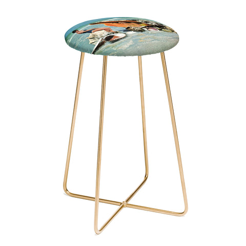 MsGonzalez Greetings from Seashells Counter Stool
