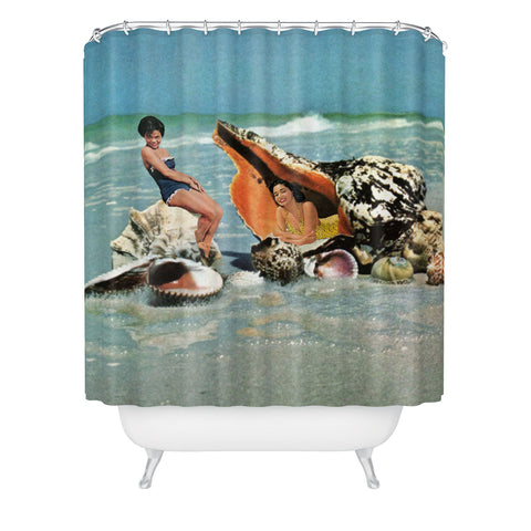 MsGonzalez Greetings from Seashells Shower Curtain