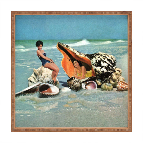 MsGonzalez Greetings from Seashells Square Tray