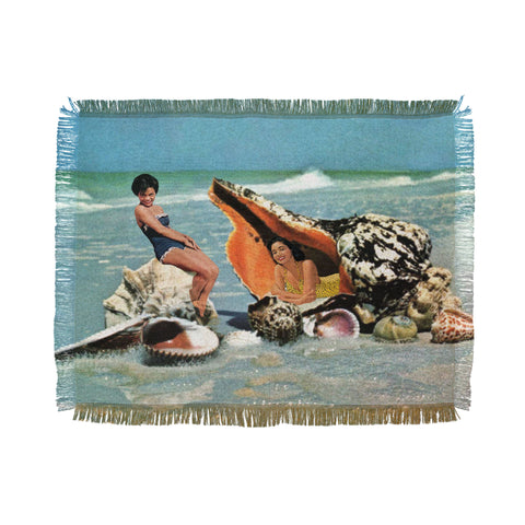 MsGonzalez Greetings from Seashells Throw Blanket