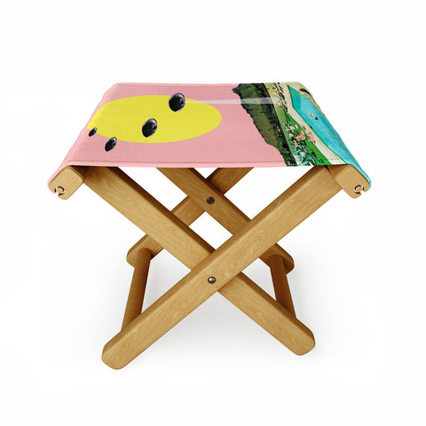 MsGonzalez Invasion on vacation UFO Folding Stool