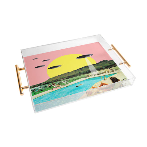 MsGonzalez Invasion on vacation UFO Acrylic Tray