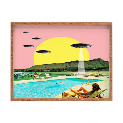 MsGonzalez Invasion on vacation UFO Rectangular Tray