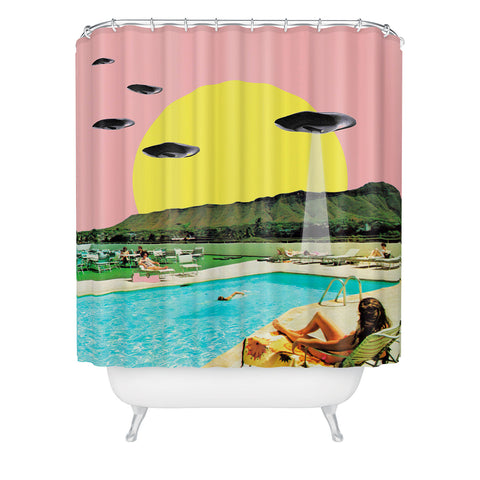 MsGonzalez Invasion on vacation UFO Shower Curtain