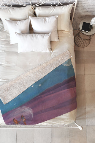 MsGonzalez The sun will come out again Fleece Throw Blanket