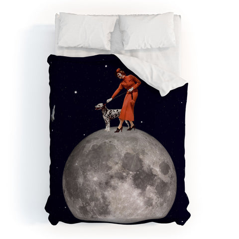 MsGonzalez Walking the Dog The Rocket Duvet Cover