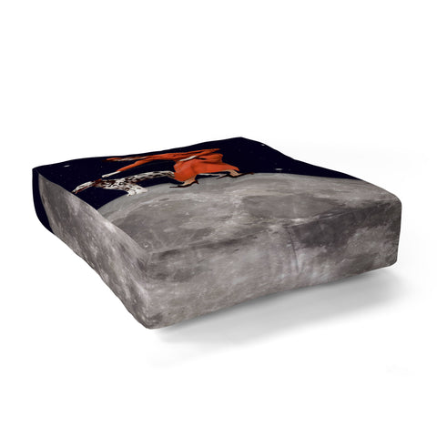 MsGonzalez Walking the Dog The Rocket Floor Pillow Square