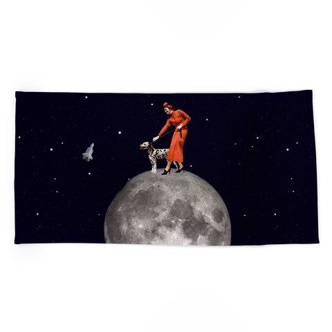 MsGonzalez Walking the Dog The Rocket Beach Towel