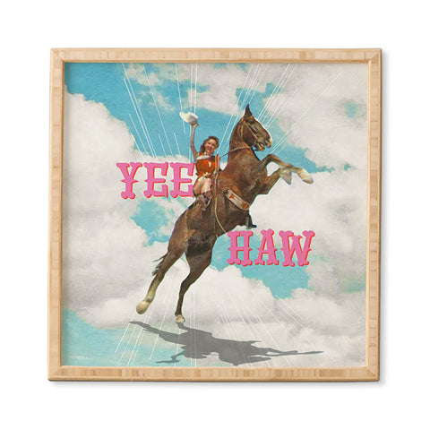 MsGonzalez YEE HAW I Framed Wall Art