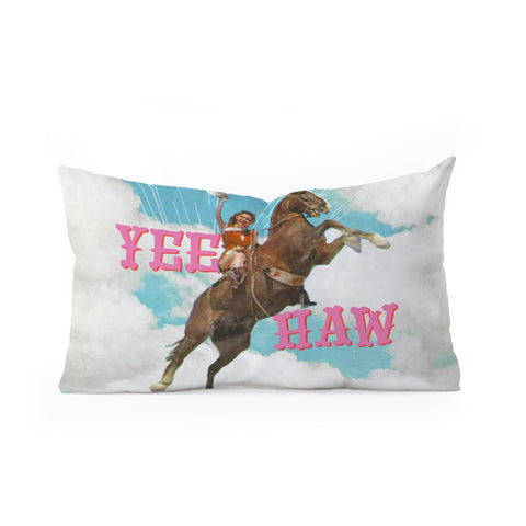 MsGonzalez YEE HAW I Oblong Throw Pillow
