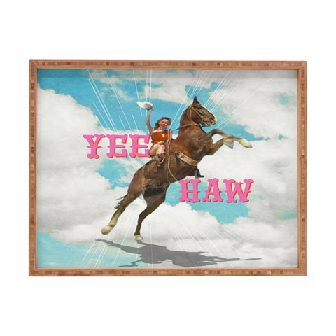 MsGonzalez YEE HAW I Rectangular Tray