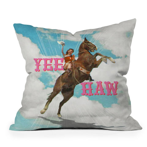 MsGonzalez YEE HAW I Throw Pillow