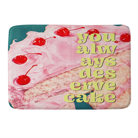 MsGonzalez You Always Deserve Cake Memory Foam Bath Mat