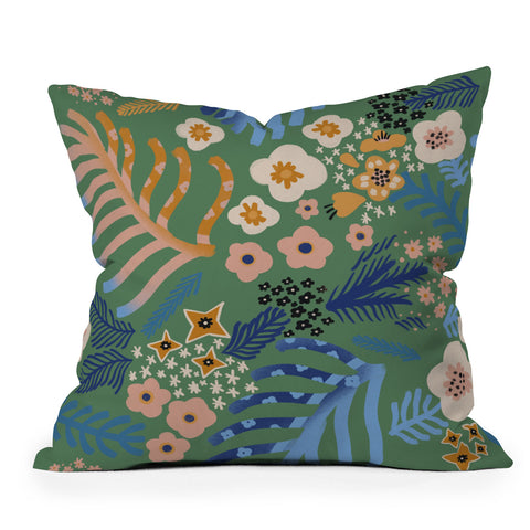 MSRYSTUDIO Flowers whisper Outdoor Throw Pillow